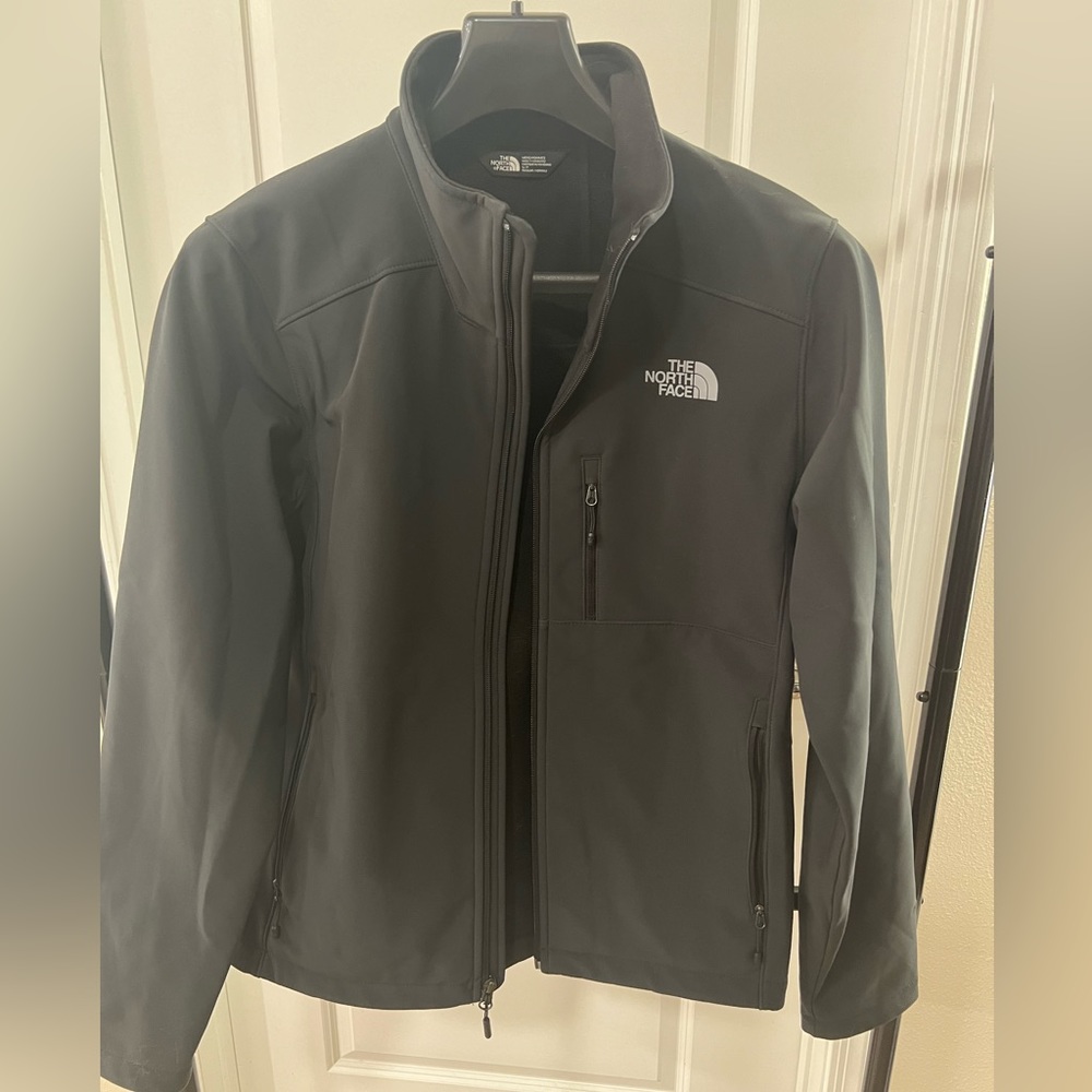 North Face Black Medium Weight Fleece Lined Jacket